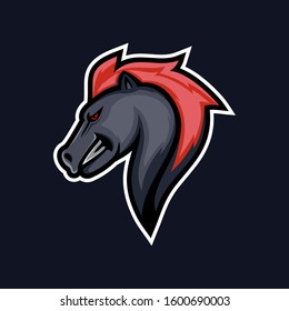 Horse mascot sport design vector