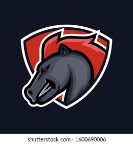 Horse mascot sport design vector