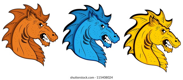 Horse Mascot tattoo Vector