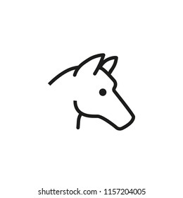Horse meat line icon. Horse, hippodrome, livestock. Meat concept. Vector illustration can be used for topics like food, animal, agriculture