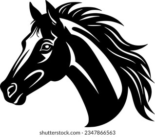 Horse - Minimalist and Flat Logo - Vector illustration