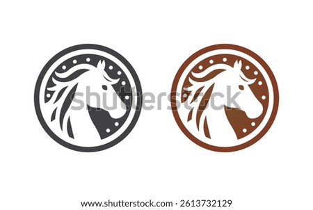 Horse - Minimalist and Flat Logo - Vector illustration Horse  logo Design