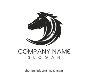 Horse modern grey logo