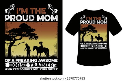 Horse mom Typography vector t-shirt design
