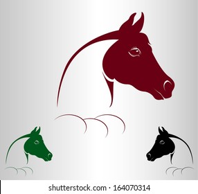 horse in motion, illustration, vector