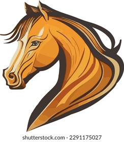 Horse multicolor vector illustration isolated on white background