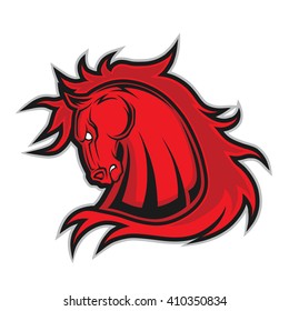 Horse Or Mustang Head Mascot