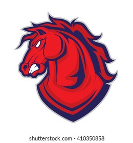 Horse Or Mustang Head Mascot