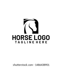 Horse Mustang Icon Simple Logo Template Vector