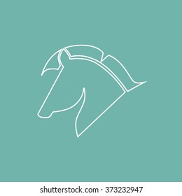  Horse muzzle in profile icon
