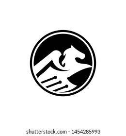 horse with negative logo template