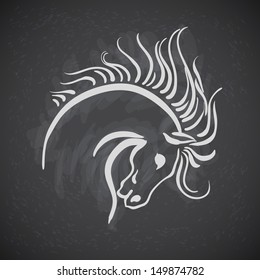 Horse New Year 2014 - vector illustration