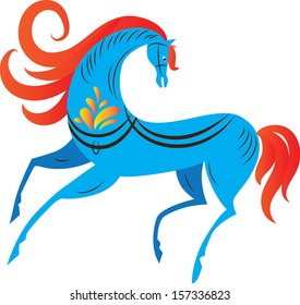 Horse. New Year. Vector illustration
