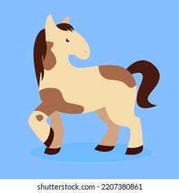 horse on a blue background