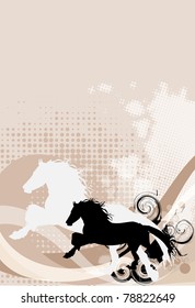 horse on brown background
