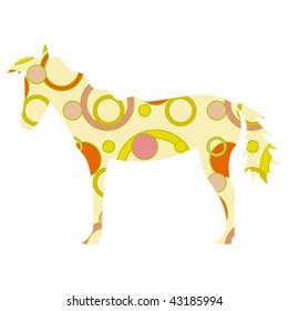 horse on white background