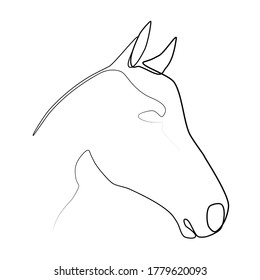 Vector gráfico de una línea de caballo