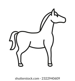 Horse outline icon. Equine line