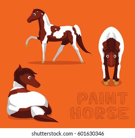 Horse Paint Horse Cartoon Vector Illustration