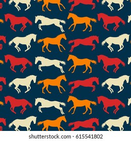 Horse pattern abstract vector background