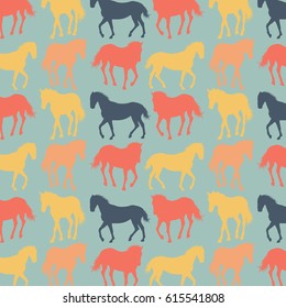 Horse pattern abstract vector background