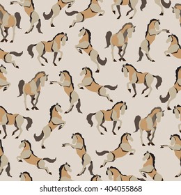 Horse pattern. Seamless pattern background.