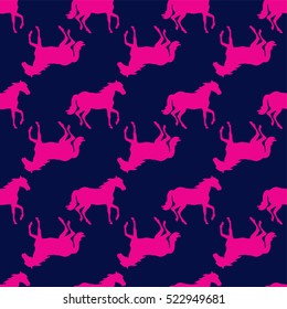 horse pattern vector illustration. Fabric, wrapping paper, wallpaper, packaging.
