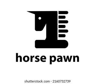 Horse Pawn Logo Vector Abstract