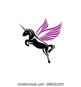 horse pegasus icon logo