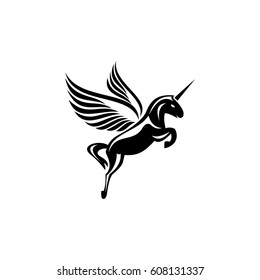 horse pegasus icon logo