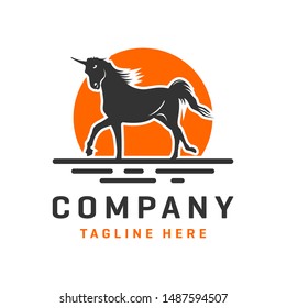 Horse and Pegasus logo design 