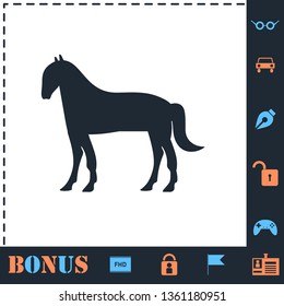 Horse. Perfect icon with bonus simple icons