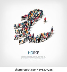 horse  pet crowd symbol
