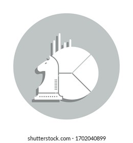 horse, pie, competitive strategy badge icon. Simple glyph, flat vector of Business icons for ui and ux, website or mobile application