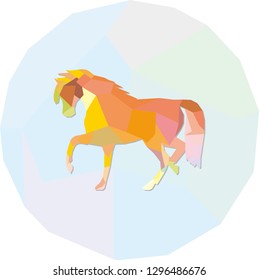horse polygon design illustration