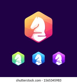 horse polygon emblem logo art