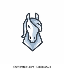 horse pony logo template vector