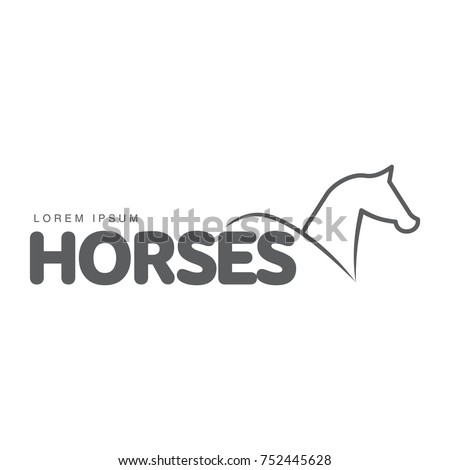 horse profile graphic logo template vector stock vector royalty horse body outline