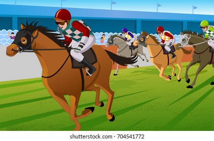 競馬 芝生 のイラスト素材 画像 ベクター画像 Shutterstock