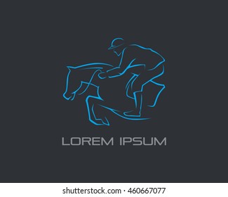 Horse Race Logo Illustration 