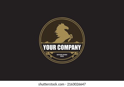 HORSE RACE LOGO RETRO VINTAGE