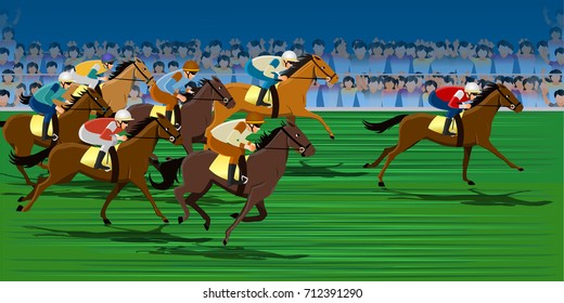 Horse race in Racecourse