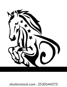HORSE RACE SAD STAR SILHOUETTE