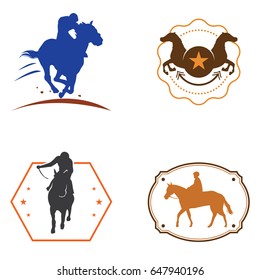 Horse Racehorse Vintage Logo Symbol