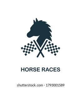 Horse Races icon. Simple element from casino collection. Creative Horse Races icon for web design, templates, infographics and more