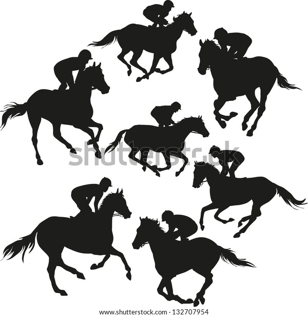 Horse Racing Stock Vector (Royalty Free) 132707954