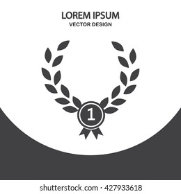 Horse racing award icon on the background
