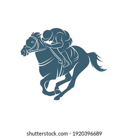 Horse racing design vector illustration, Creative Horse race logo design concepts template, icon symbol