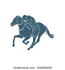 Horse Racing Design Vector Illustration, Creative Horse Race Logo Design Concepts Template, Icon Symbol