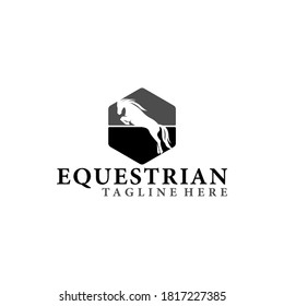 Horse Racing Equestrian Logo Design Template